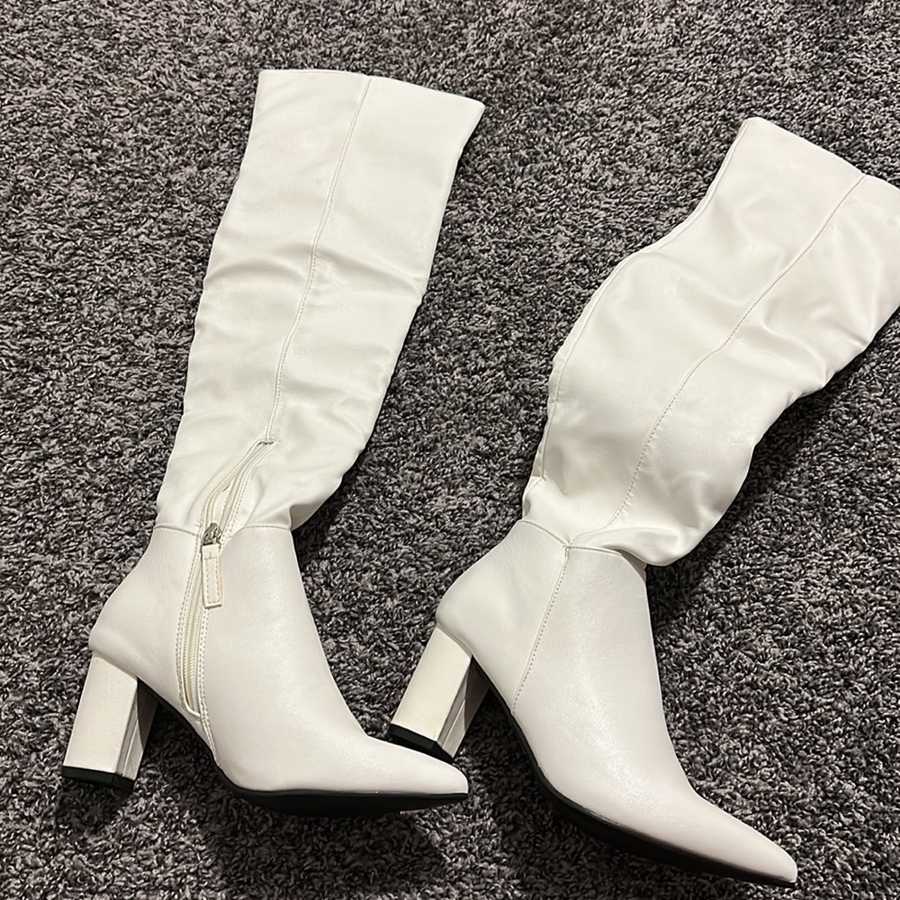 DollsKill White Boots and Bucket Hat